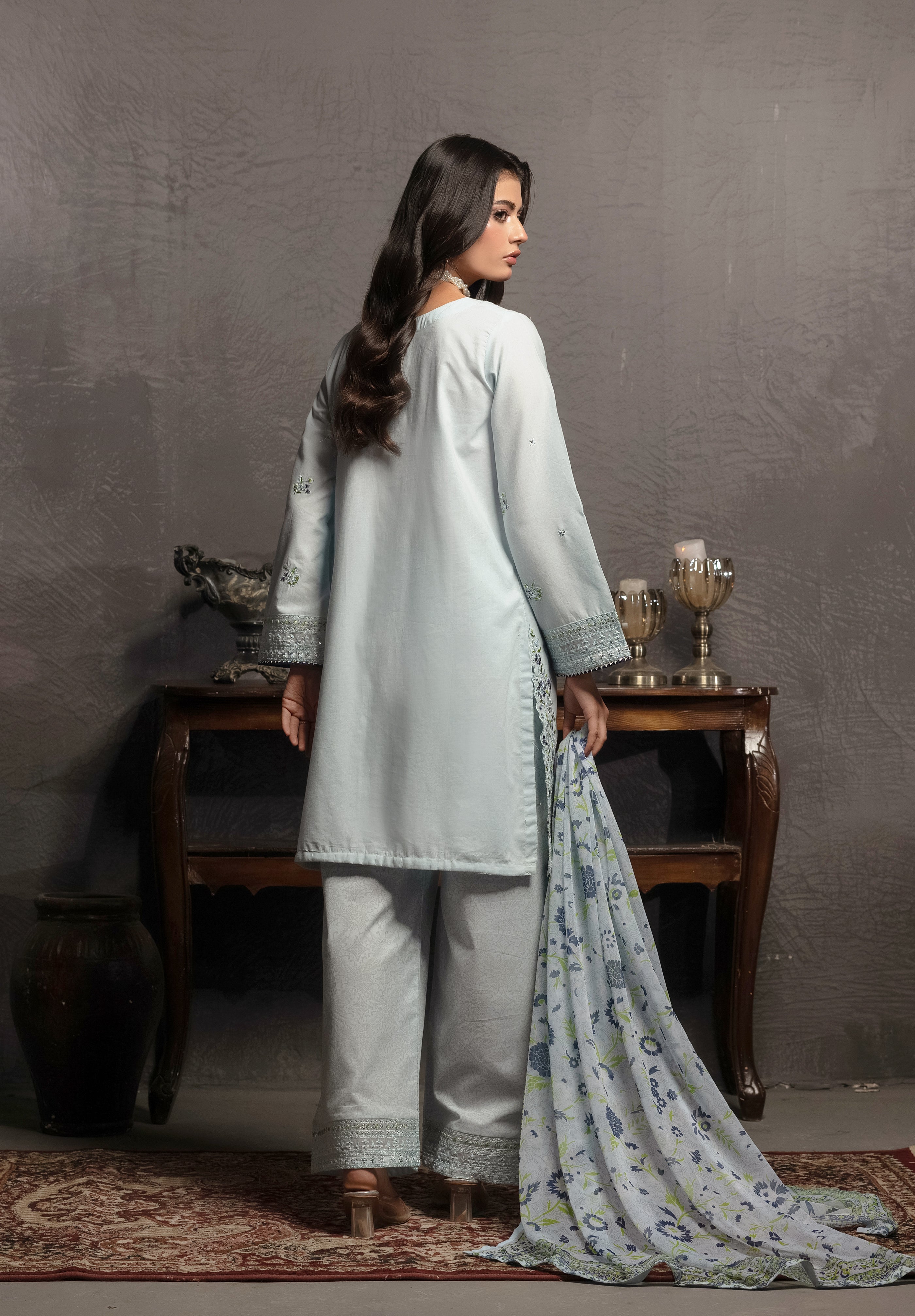 Celeste | 3 pcs Stitched Premium Lawn dress