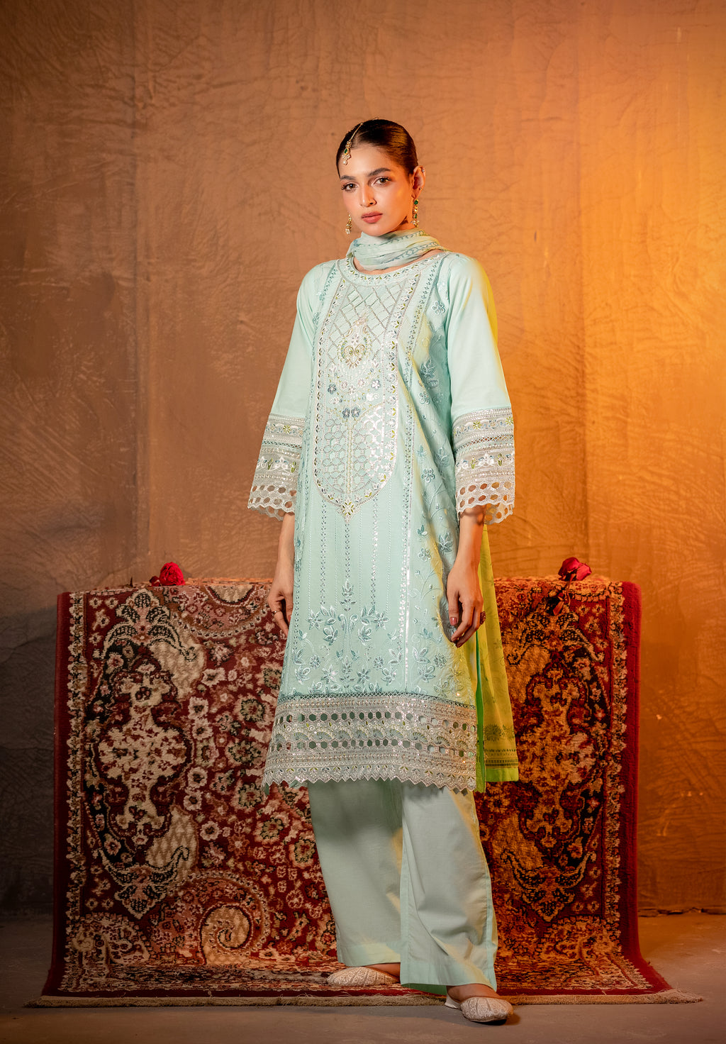 Verdelle | 3 pcs Stitched Premium Lawn dress