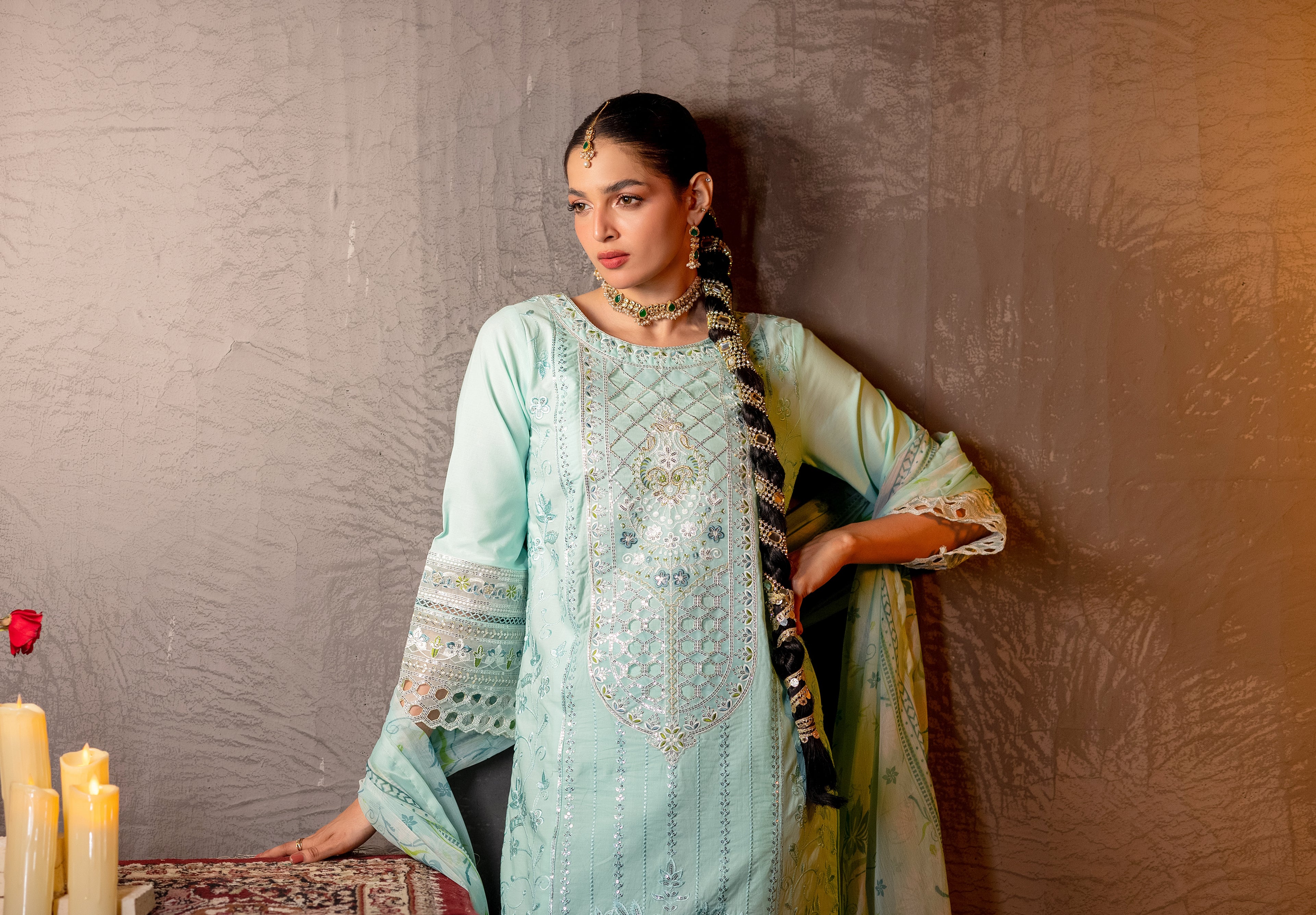 Verdelle | 3 pcs Stitched Premium Lawn dress