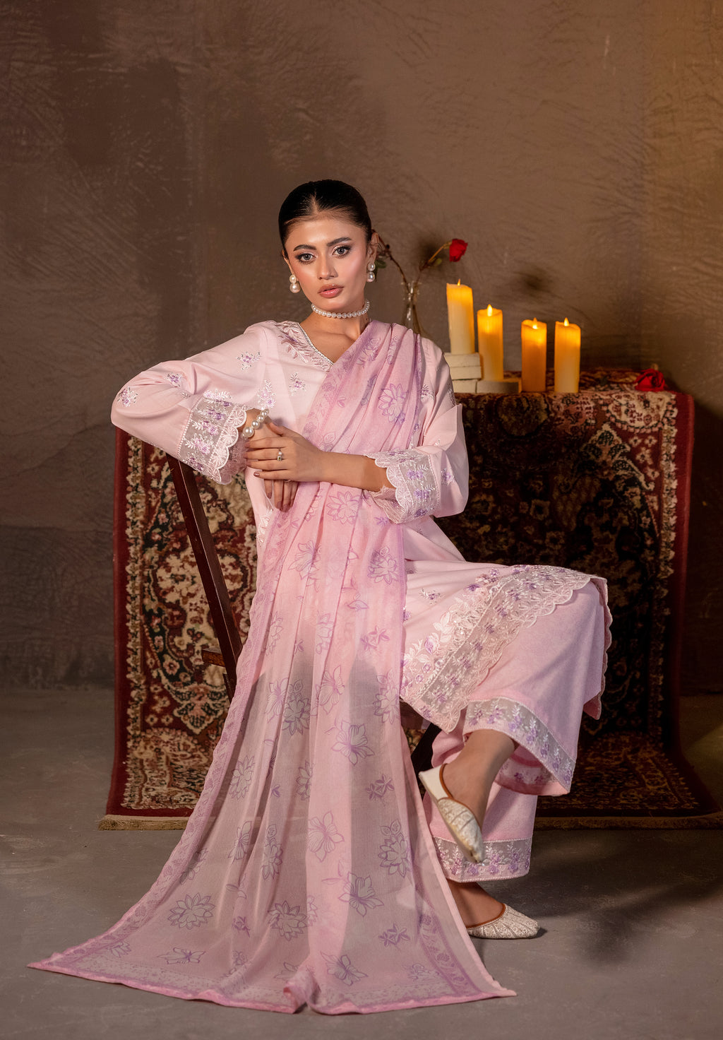 Roselle | 3 pcs Stitched Premium Lawn dress